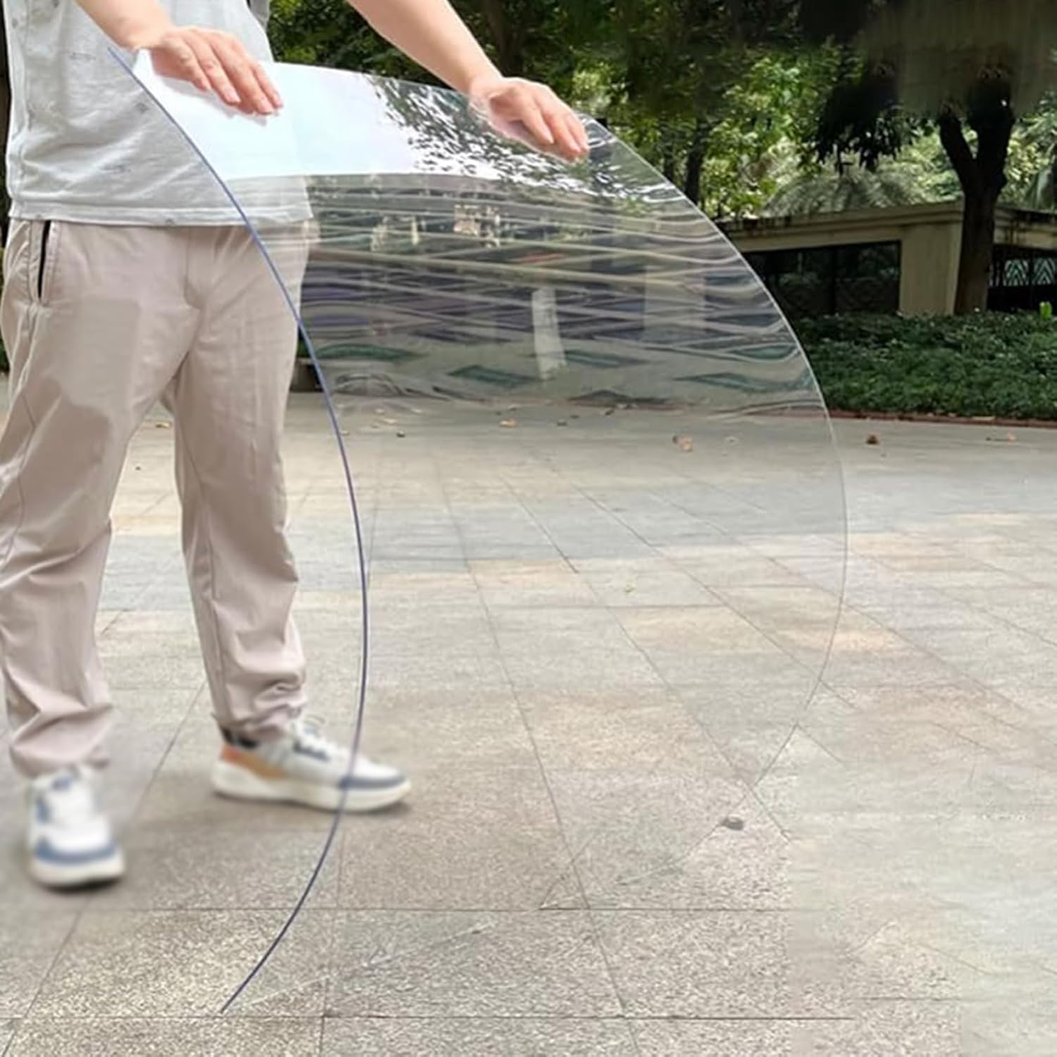 Polycarbonate Sheets,Roofing Greenhouse Clear Plastic Panels,Daylighting Panels,Roof Cladding,UV Protection Rainproof Roof Cover,Outdoor Canopy Sheds Carports,Easy to Cut (3.3 x 13.1ft)