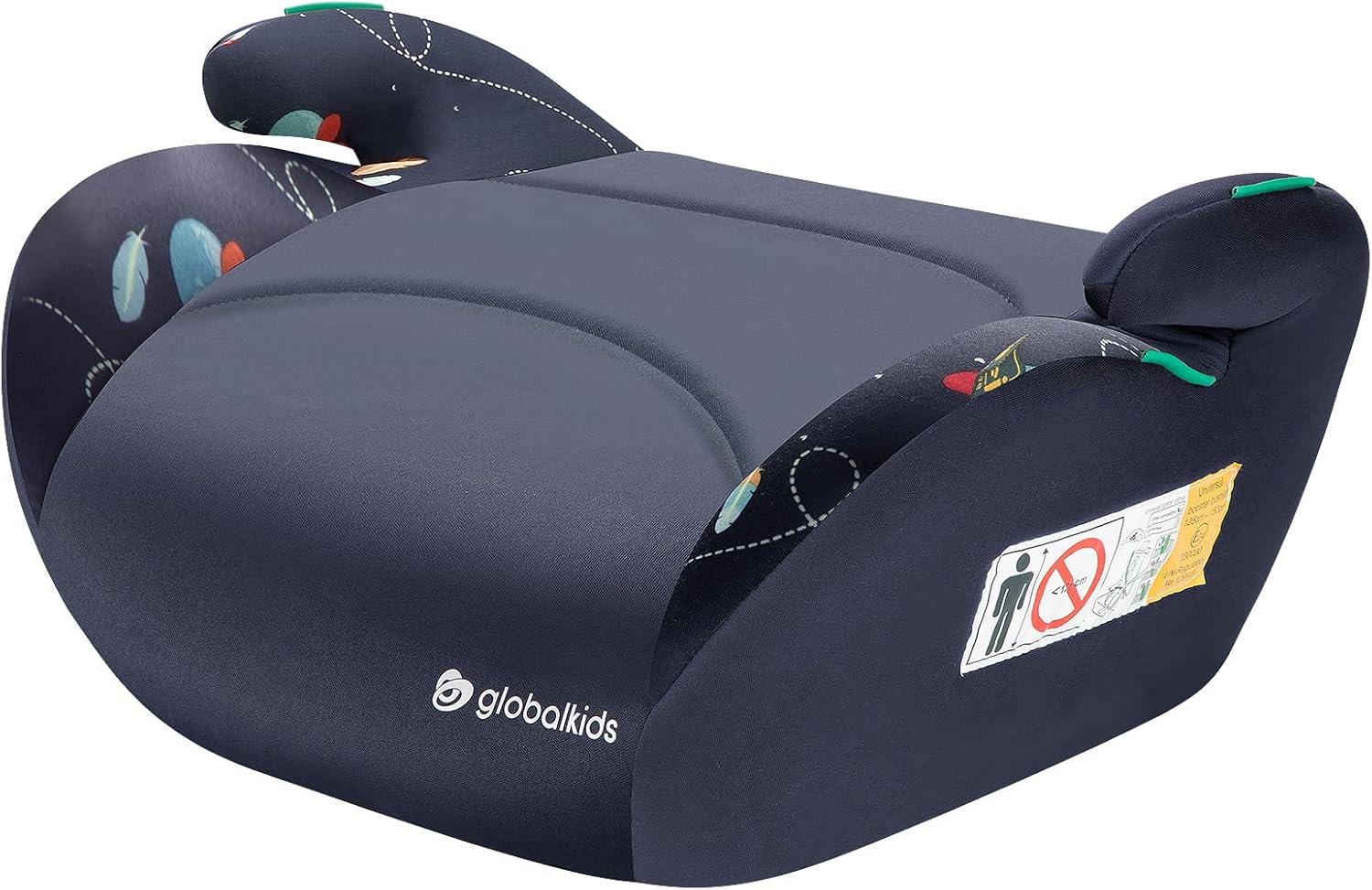 globakids I-Size Booster Car Seat - 125-150cm,Child Booster Seat,Comfortable, Compact & Lightweight,Portable Car Seats for Kids,ECE R129，(Navy)