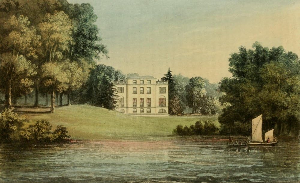 Posterazzi Repository of Arts 1817 Nutwell Court garden side Poster Print by J. Gendall, (18 x 24)