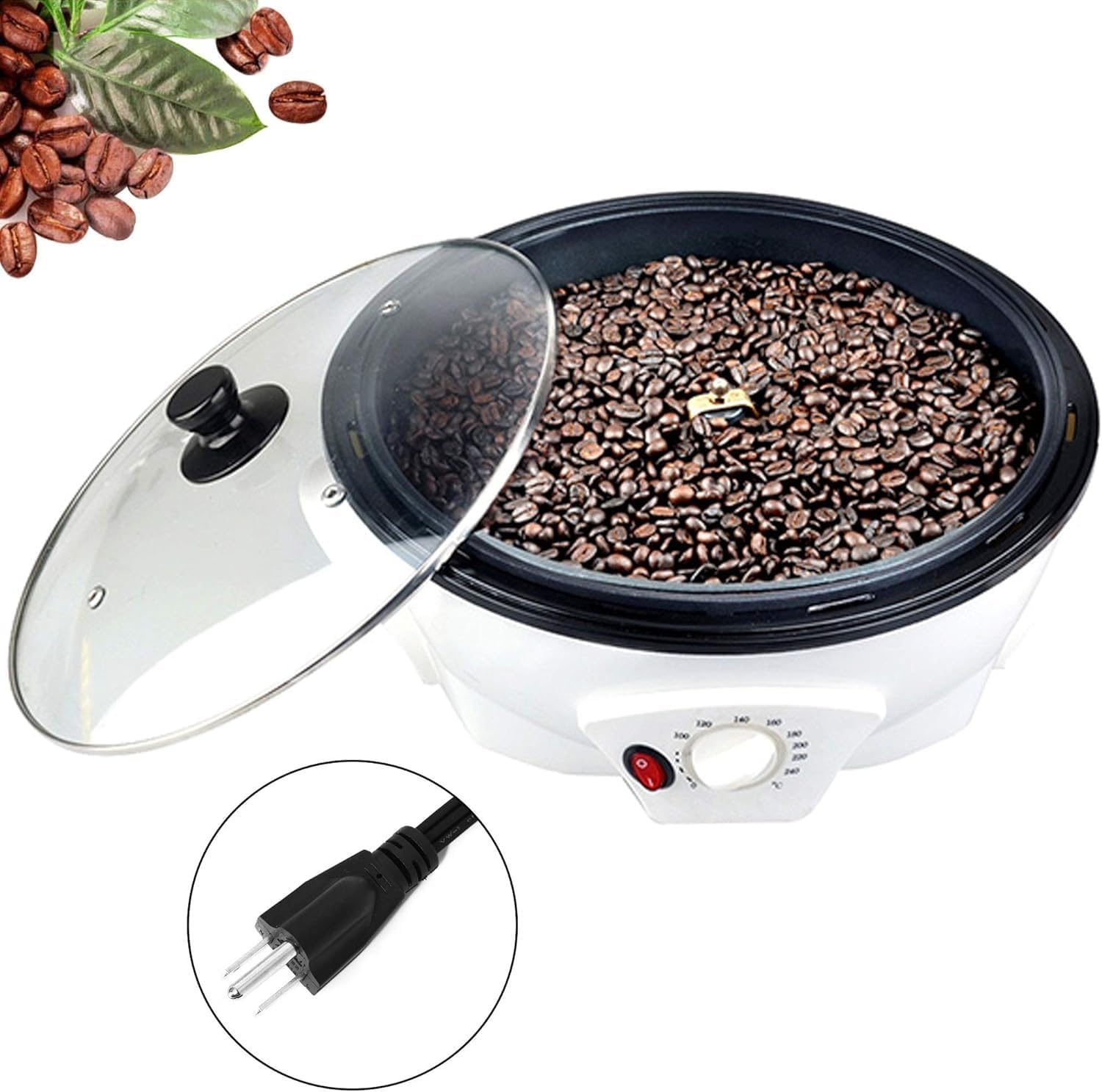 Electric Coffee Roasters,Coffee Roaster Machine for Home Use,Coffee Bean Roaster,Capacity 1.1 lbs Household Electric Coffee Bean Roasting Machine 800W