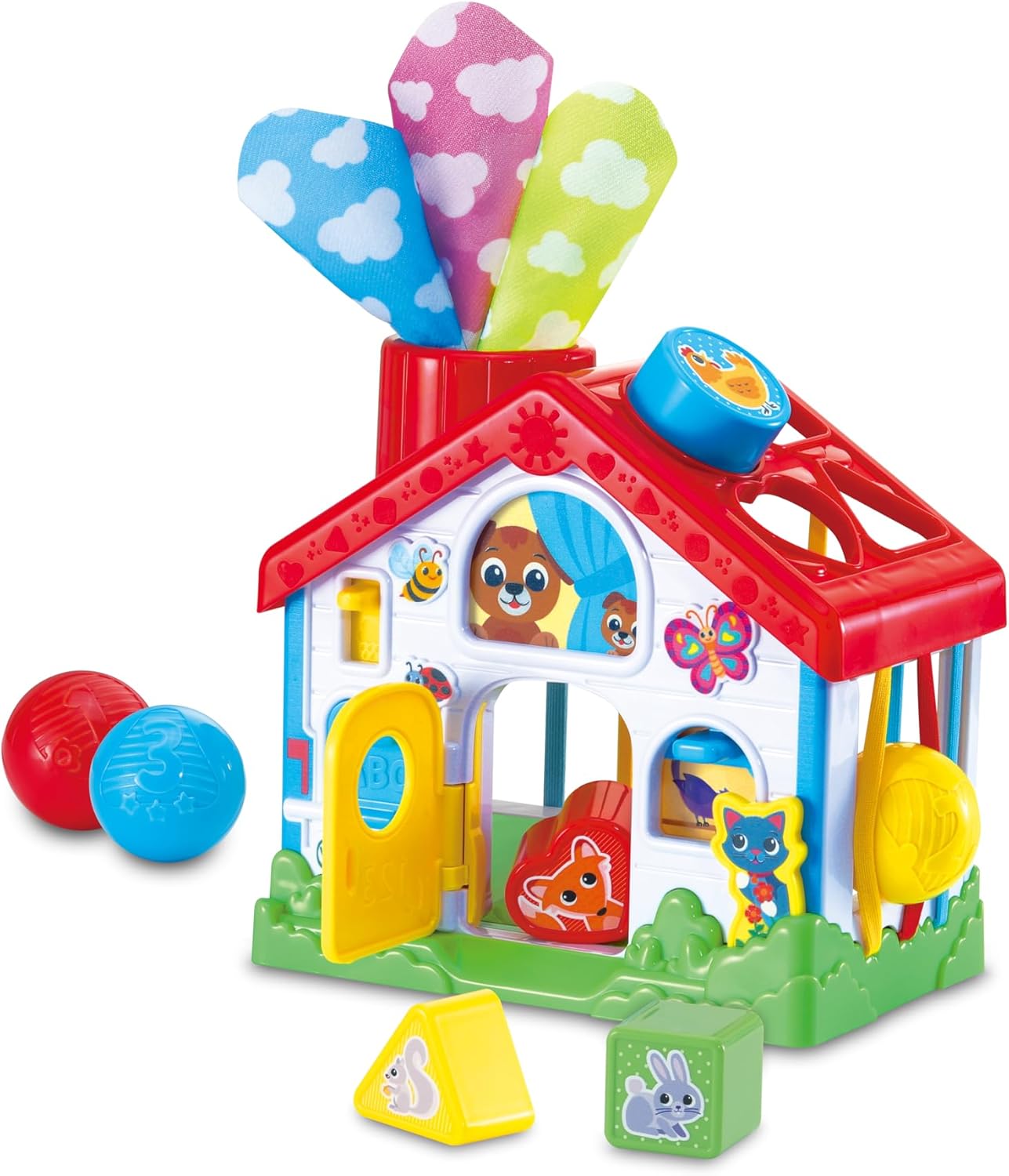 LeapFrog 4-in-1 Discovery House, Early Learning Toy for Preschoolers and Toddlers, Colours, Shapes, Sensory Exploration, Fine Motor Skills, For Ages 6, 12, 18 Months +, English Version