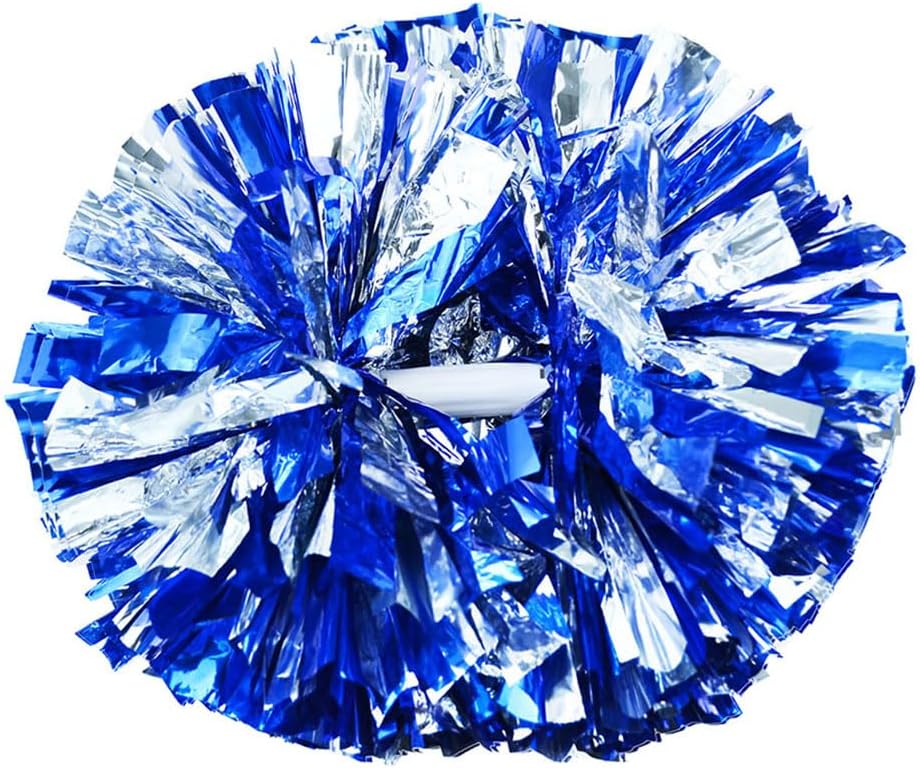 Hooshing 2/6/12PCS Cheerleading Pom Poms with Baton Handle for Team Spirit Sports Dance Cheering Kids Adults