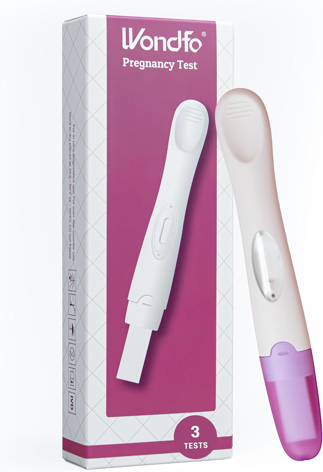 Wondfo Pregnancy Test - Detect HCG with 99% Accuracy - Easy to Use at Home HCG Urine Test with Fast and Reliable Results - [3 Count]