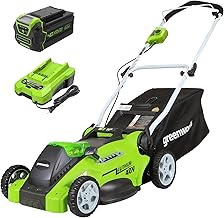 Greenworks 40V 16" Cordless (Push) Lawn Mower (75+ Compatible Tools), 4.0Ah Battery and Charger Included
