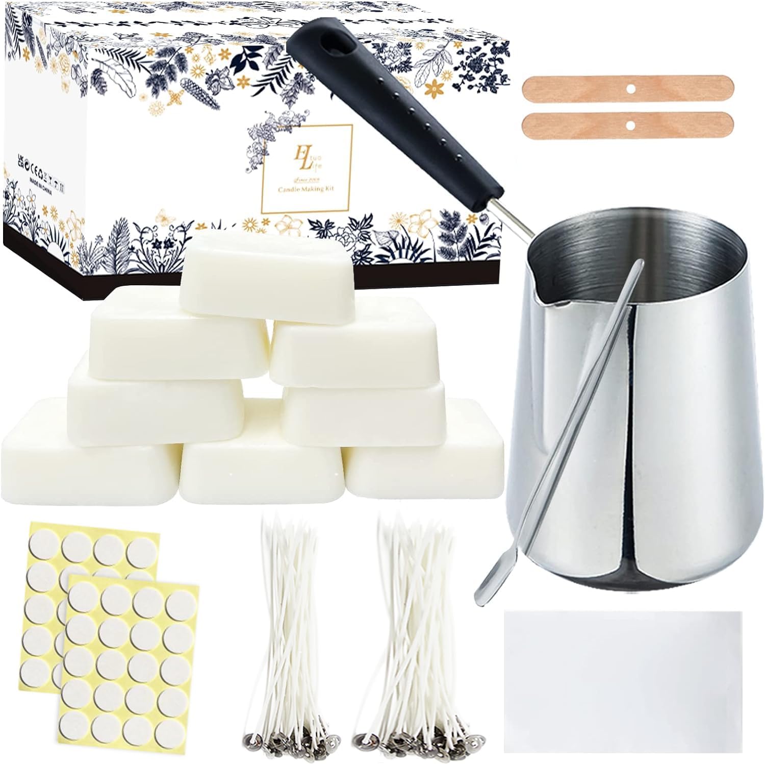 ETUOLIFE Candle Making Kit, Candle Making Supplies Include Soy Wax, Candle Wax Melting Pot, Magic Paper, Candle Wicks and More-Full Candle Making Kits for Adults Beginner, Make Your Own Candles