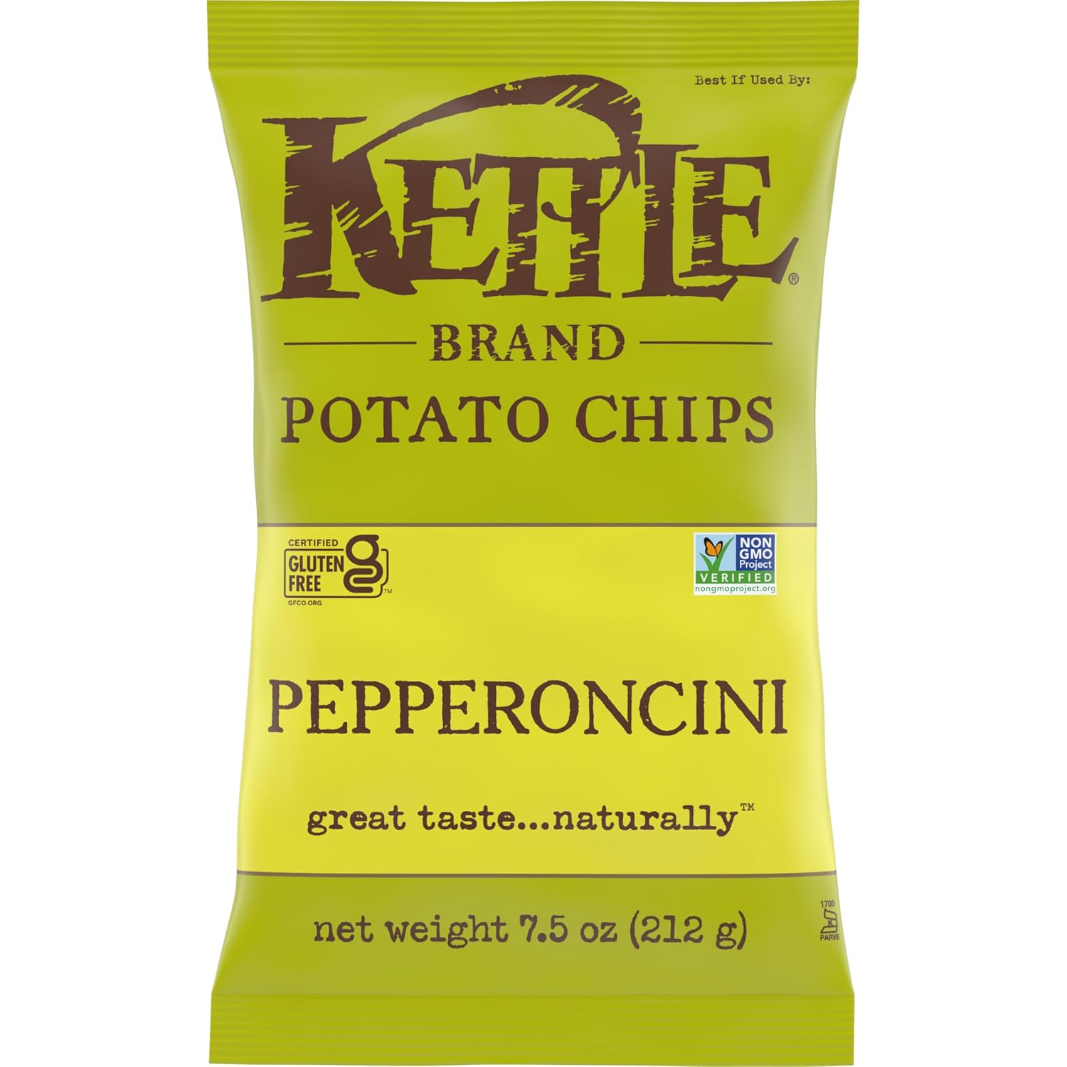 Kettle Brand Potato Chips, Pepperoncini Kettle Chips, 7.5 Oz