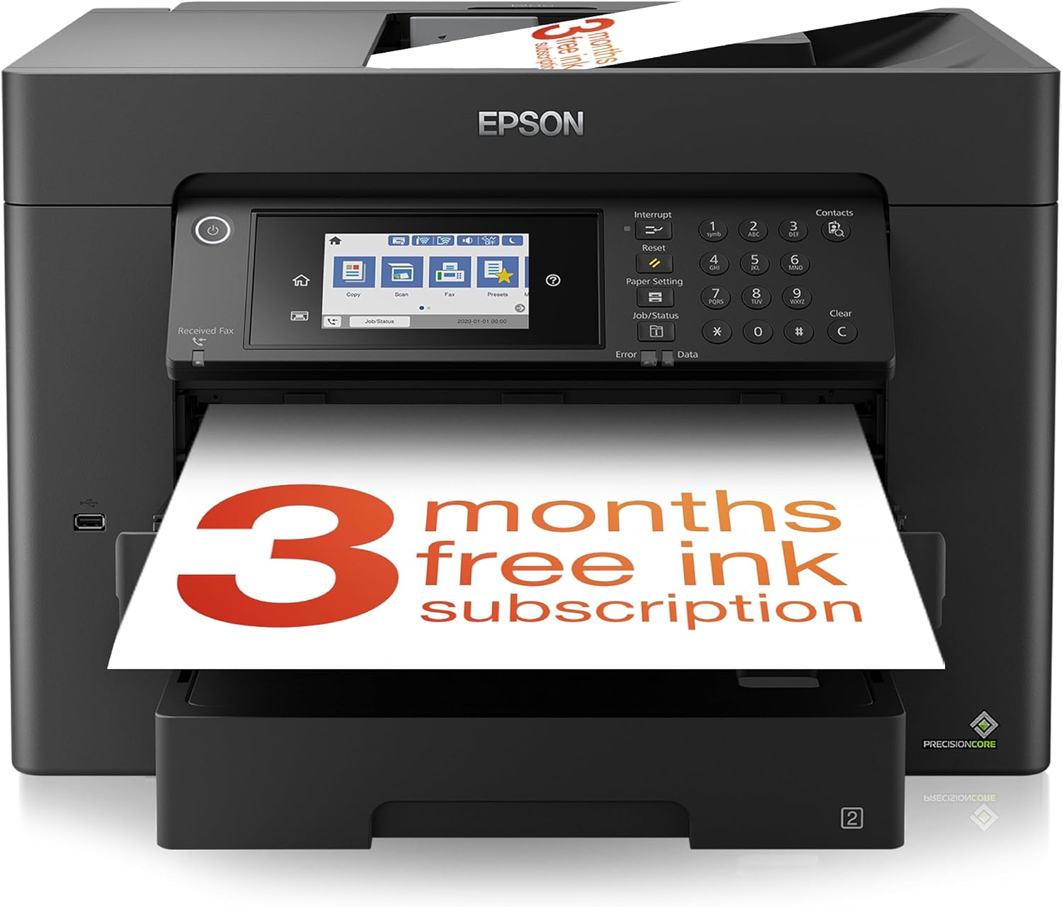 Epson WorkForce WF-7840 All-in-One A3+ Wireless Colour Printer with Scanner, Copier, Fax, Ethernet, Wi-Fi Direct and ADF