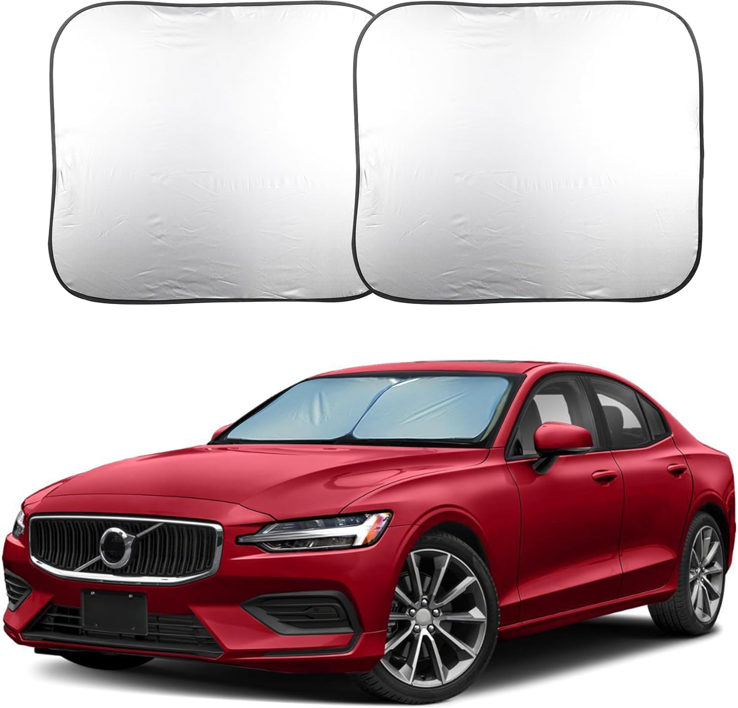 EcoNour Car Windshield Sun Shade Foldable | Front Windshield Shade for Sun, Heat and UV Rays | Sunshade for Car Front Window and Interior Sun Protection | Medium (31 * 28 inches)