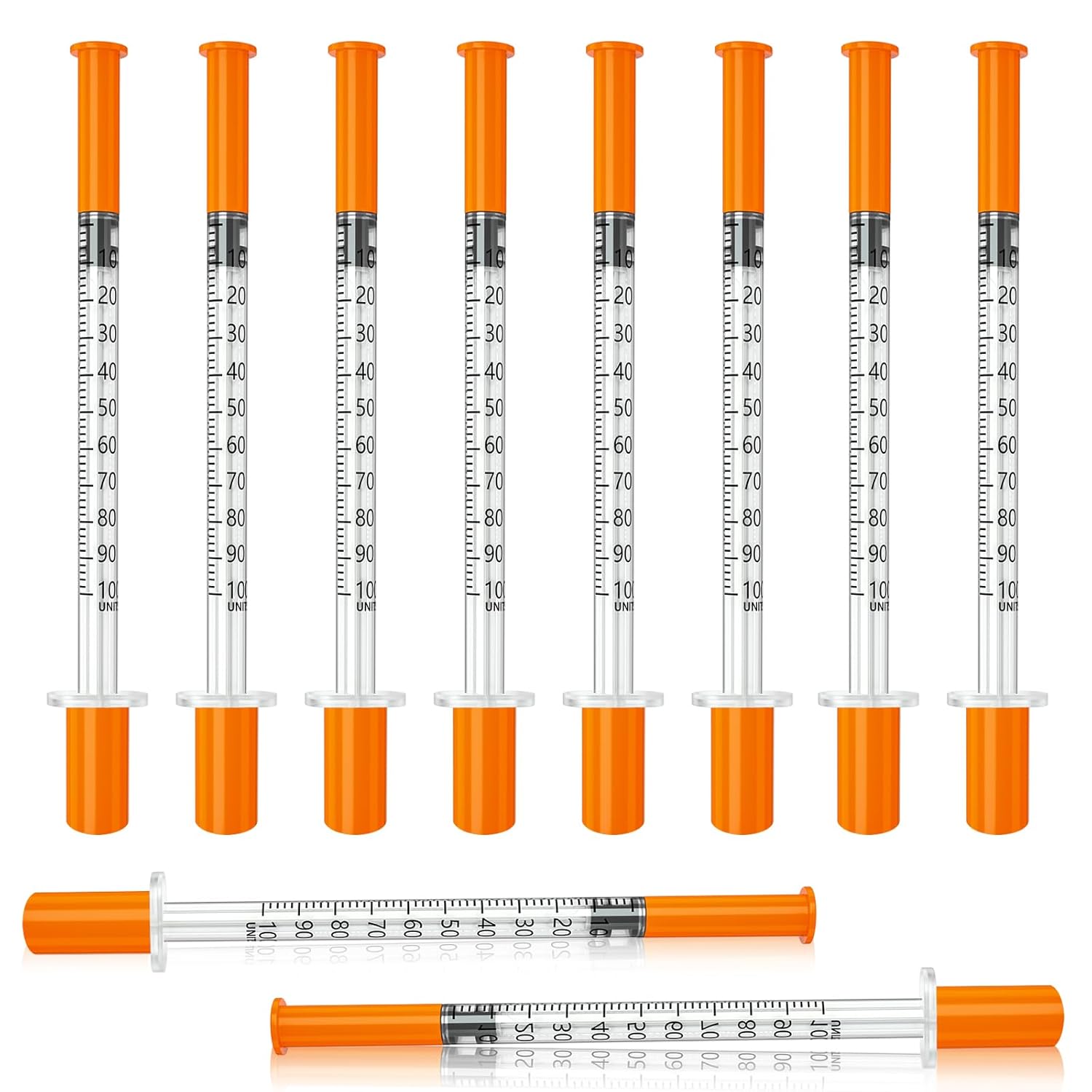 Jeringas con agujas para inyectar, 30G 1ml/cc 1/2"(12.7mm) jeringas, Pack of 25.