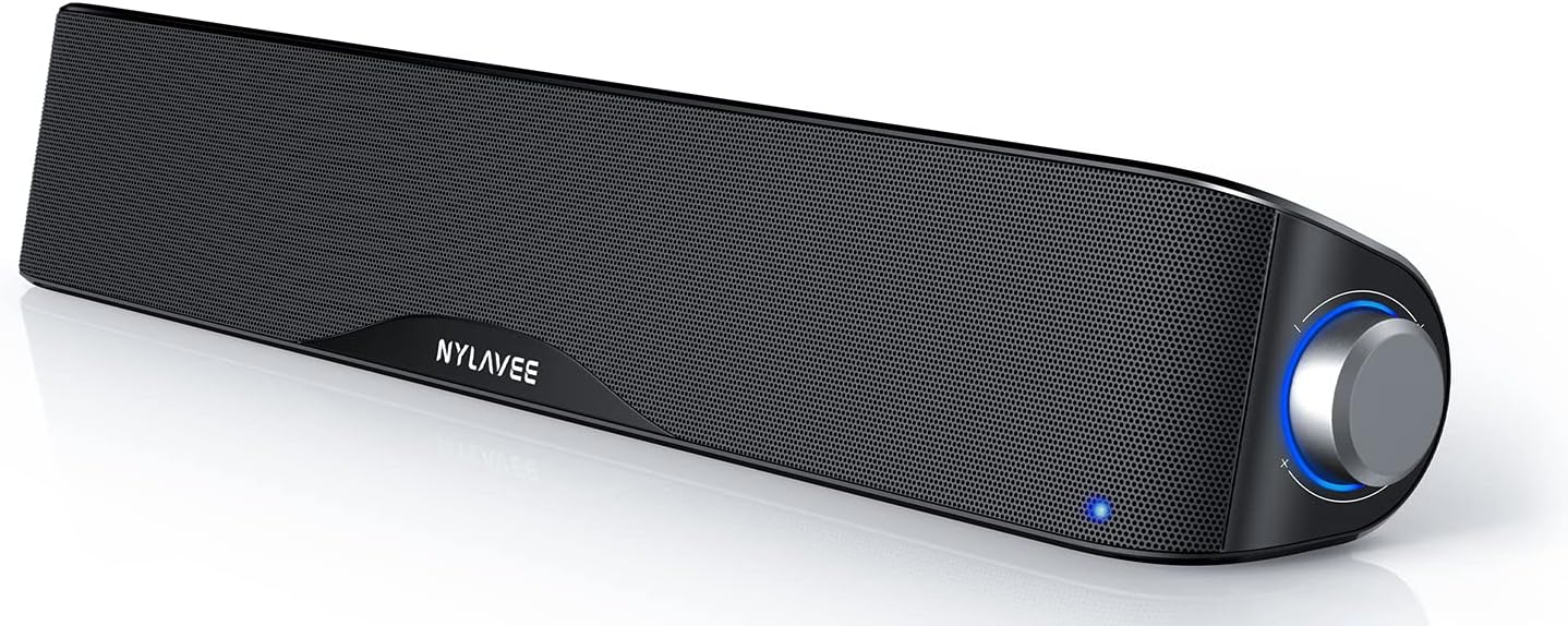 Nylavee Computer Speakers for Desktop PC, Bluetooth & AUX PC Sound Bar