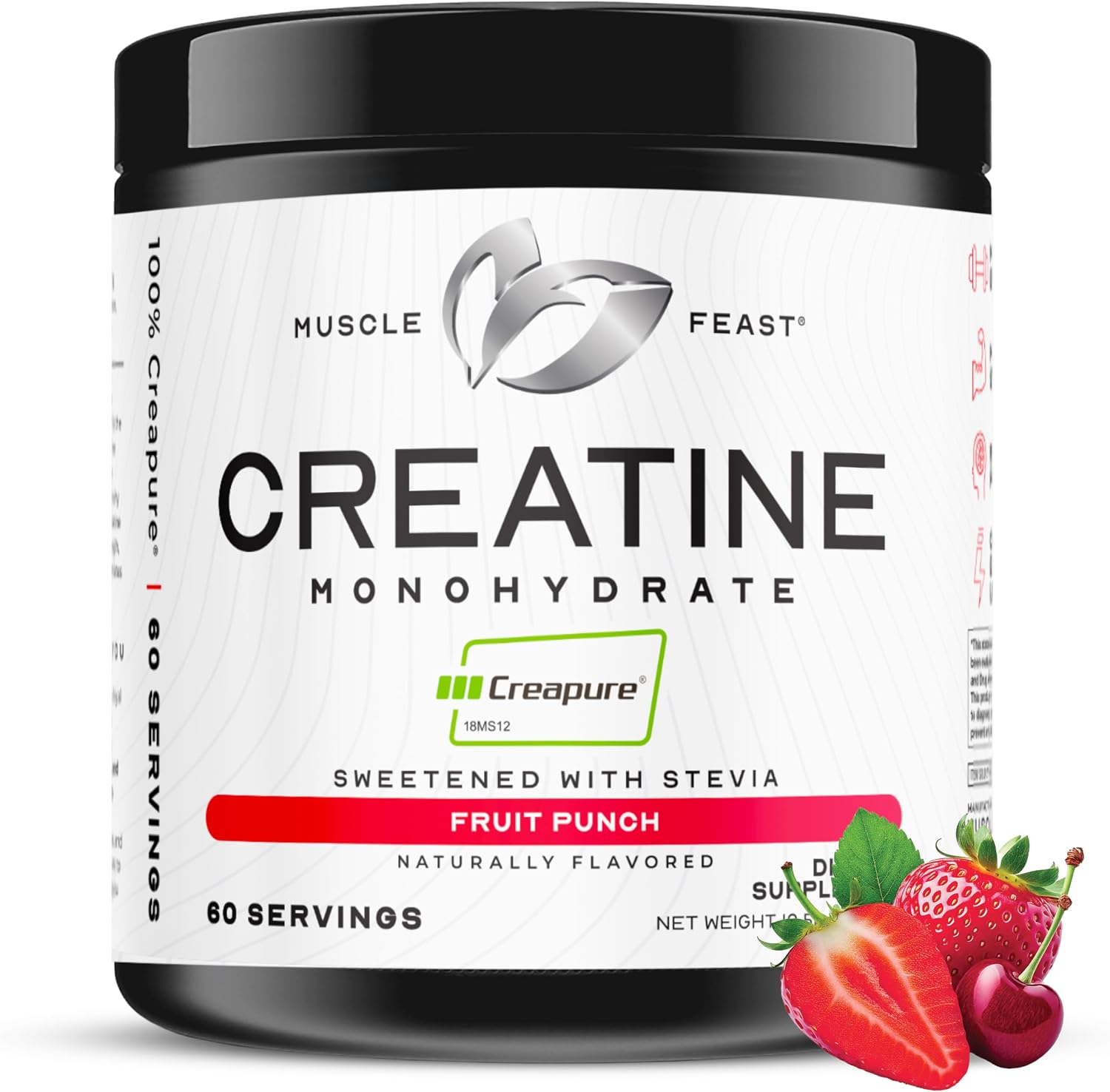 Muscle Feast Creapure Creatine Monohydrate Powder, Fruit Punch (300g)