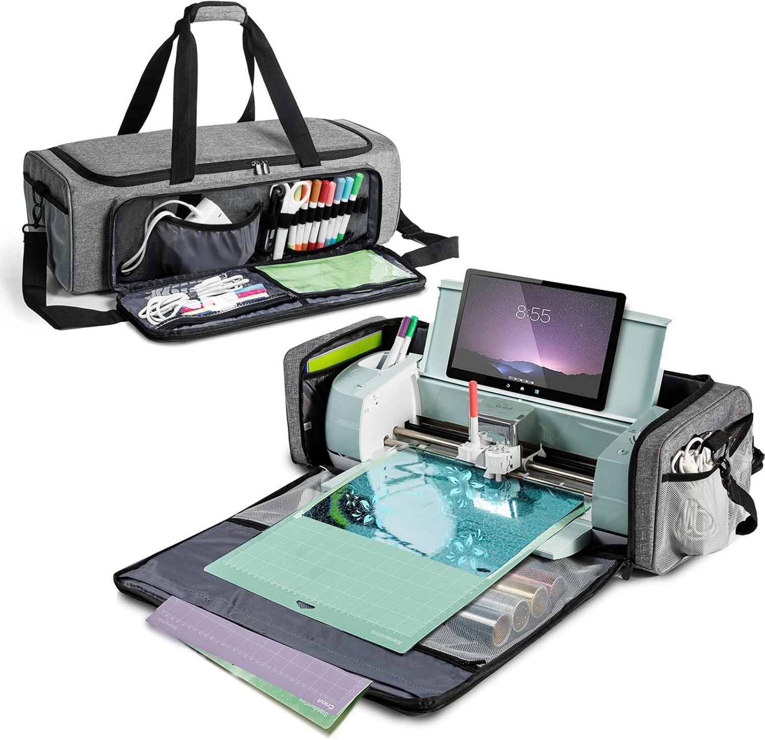 IMAGINING Carrying Case Bag for Cricut Maker 4, Maker 3, Explore 4, Explore 3, Explore Air 2, Large Opening Storage for Cricut Accessories and Suppliers