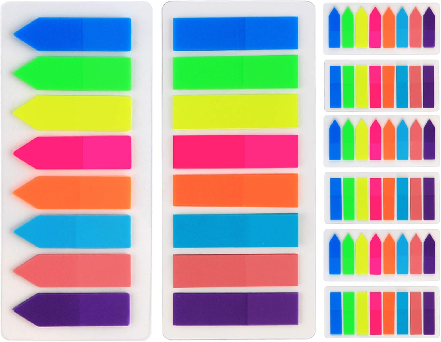 1920 Pcs Sticky Tabs Colourful Neon Page Markers for Reading Notes Book