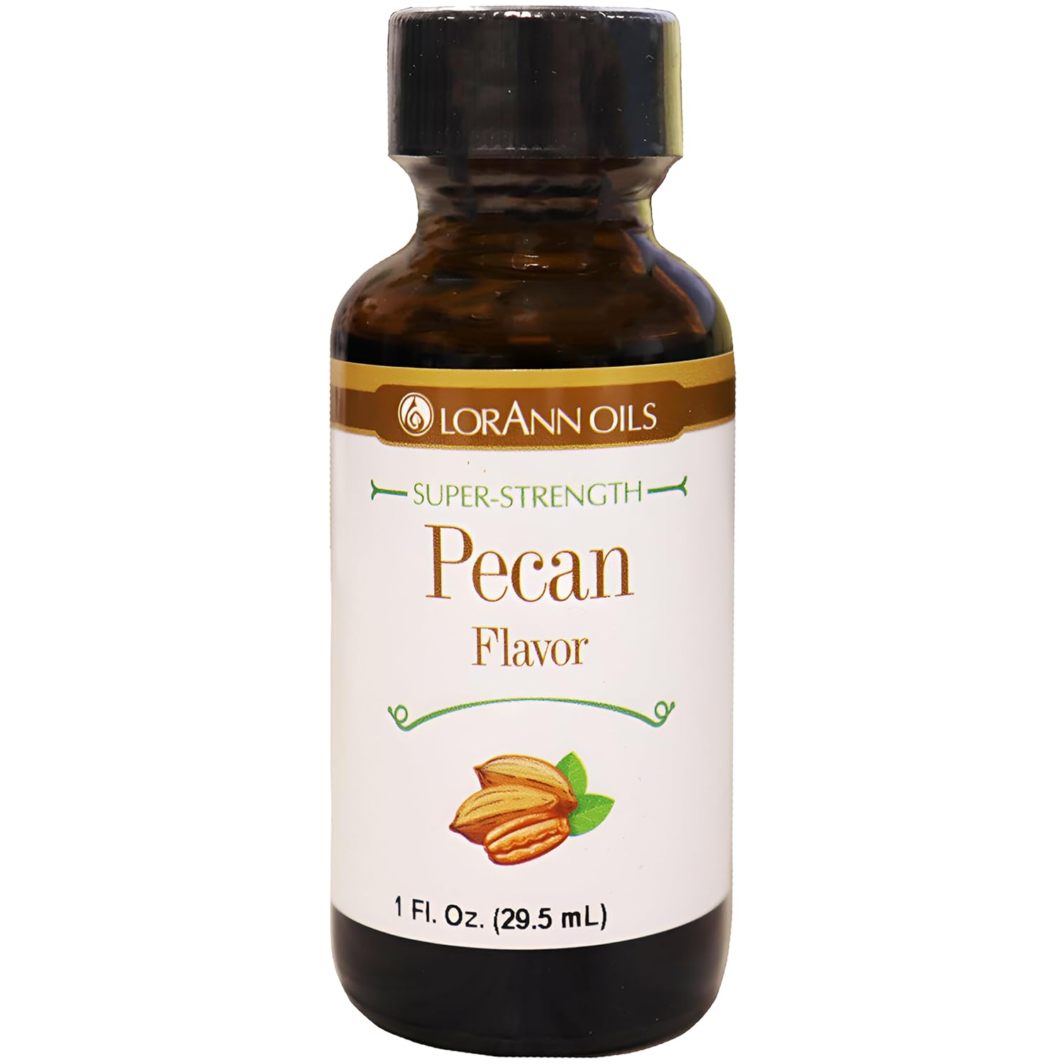 LorAnn Oils Super Strength Flavoring - Used For Candy Making, Flavoring Extracts, Baking, Hard Candy, and Flavor Oils - Bold, Natural Flavors 4X Stronger Than Extracts - Pecan, 1 fl oz