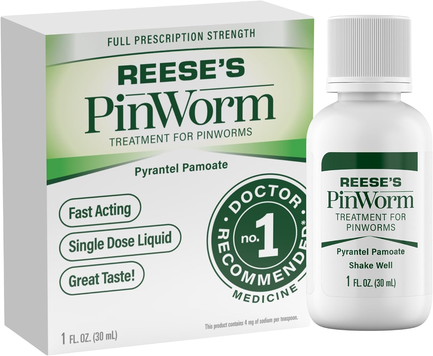 Reese's Pinworm Medicine Liquid for Entire Family, Single Dose, 1 Oz