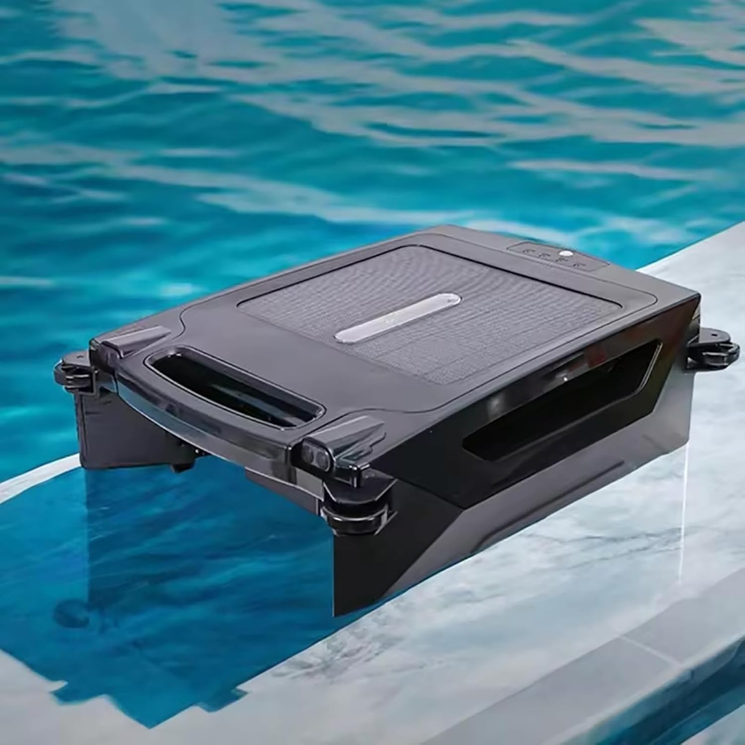 YZRDCXM Pool Surface Cleaner Robot,Pool Skimmer Robot,Auto Pool Cleaner, Swimming Cleaner with Solar and Rechargeable Dual Mode,2500mAh Lithium Battery, Smart Pool Skimmer Basket
