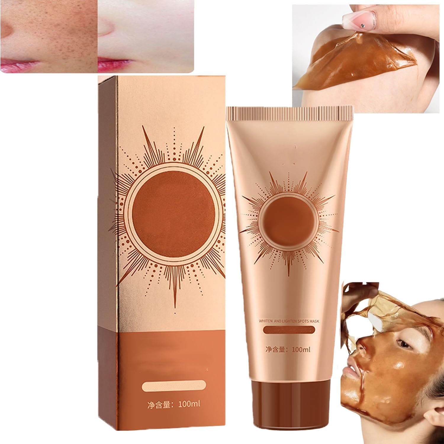 Herbal Spots Peel-Off Facial Mask,Spot Removing Face Mask,Anti-Aging Tear Off Mask,Collagen Peel Off Face Mask,Deep Nourishing,Exfoliate Clean Dead Skin (1 Pcs)