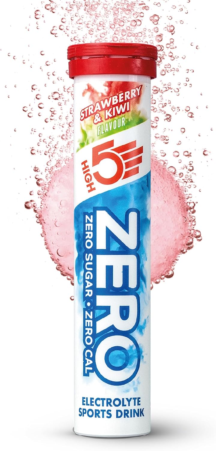 HIGH5 Zero Electrolyte Tablets for Hydration, Strawberry & Kiwi, 20 Tablets