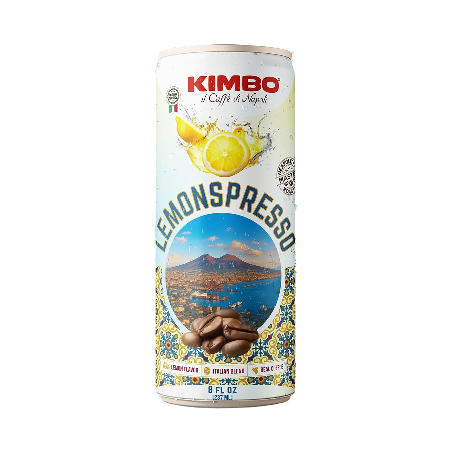 Kimbo LemonSpresso Ready-to-Drink Iced Coffee, Lemon, 8 fl oz (Pack of 4)