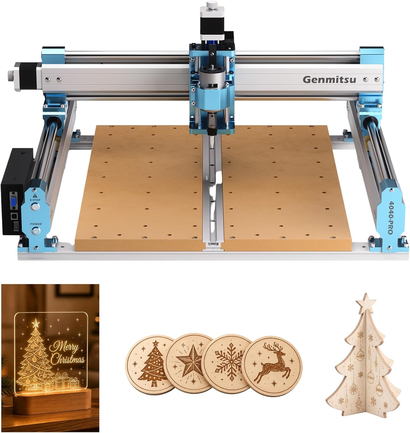 Genmitsu 4040-PRO CNC Router Machine for Metal Acrylic Cutting Milling