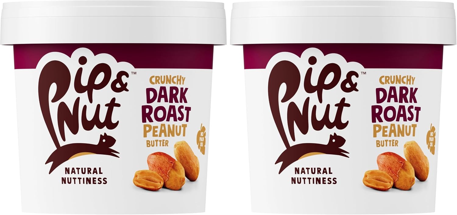 Pip & Nut - Ultimate Extra Crunchy Dark Roast Peanut Butter (1kg) | Natural Nut Butter, No Palm Oil, No Added Sugar, Hi-Oleic Peanuts, High in Unsaturated Fats, Gluten Free, Vegan, Dairy Free
