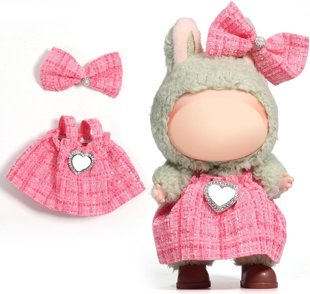 AICase for 17cm Doll Clothes/Outfit,Clothes Set for 17cm,2 Piece Set Premium Luxury Chic Dress Clothing, Girls Stylish Accessories
