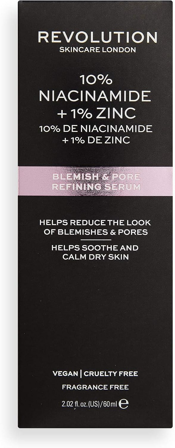 Revolution Skincare London, 10% Niacinamide and 1% Zinc Serum for Blemishes and Pores Extra Large 60 ml