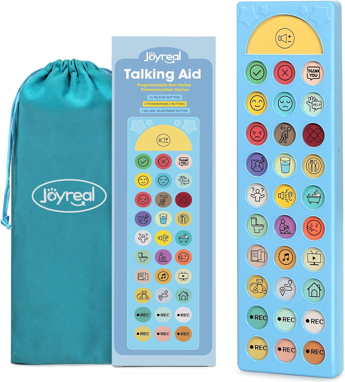 AAC Communication Device for Autism, Joyreal Autism Sensory Equipment for Speech Therapy & Stroke Rehab. Autism Aids with 6 Programmable Buttons & Adjustable Volume, Autism Toys for Kids and Adults