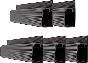 J Channel Cable Management ? Set of 5 Raceway Channels ? Cord Hider and Wire Organizer Kit for Desk, Office, and Kitchen Use by Simple Cord (Black)