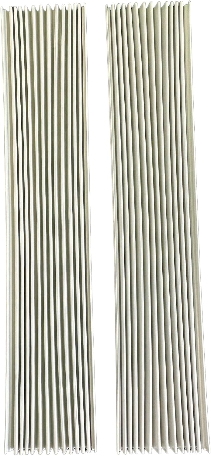 A/C Safe Vinyl Side Panel Replacement Kit for Air Conditioner Installation in Window Frames up to 21" Tall and 12" Wide, White