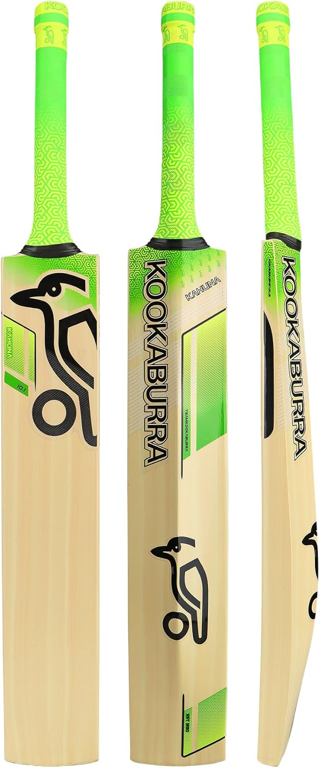 Kookaburra Kahuna 10.1 Cricket Bat - Size 4, Lime Green