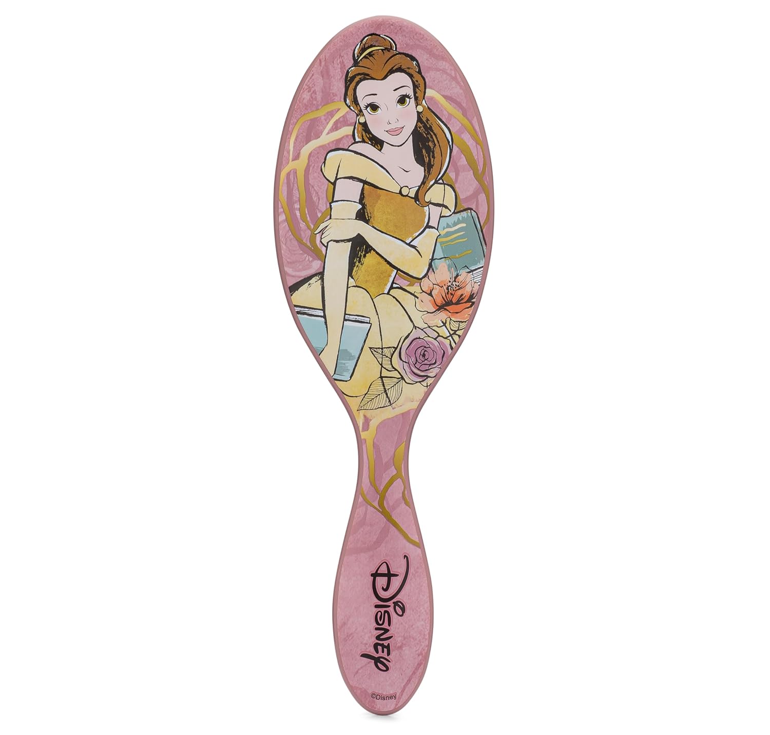 Wet Brush Disney Original Hair Detangler, Belle (Elegant Princess), Ultra-Soft IntelliFlex Bristles, Detangling Brush Glides Through Tangles (Wet Dry & Damaged Hair), Women & Men