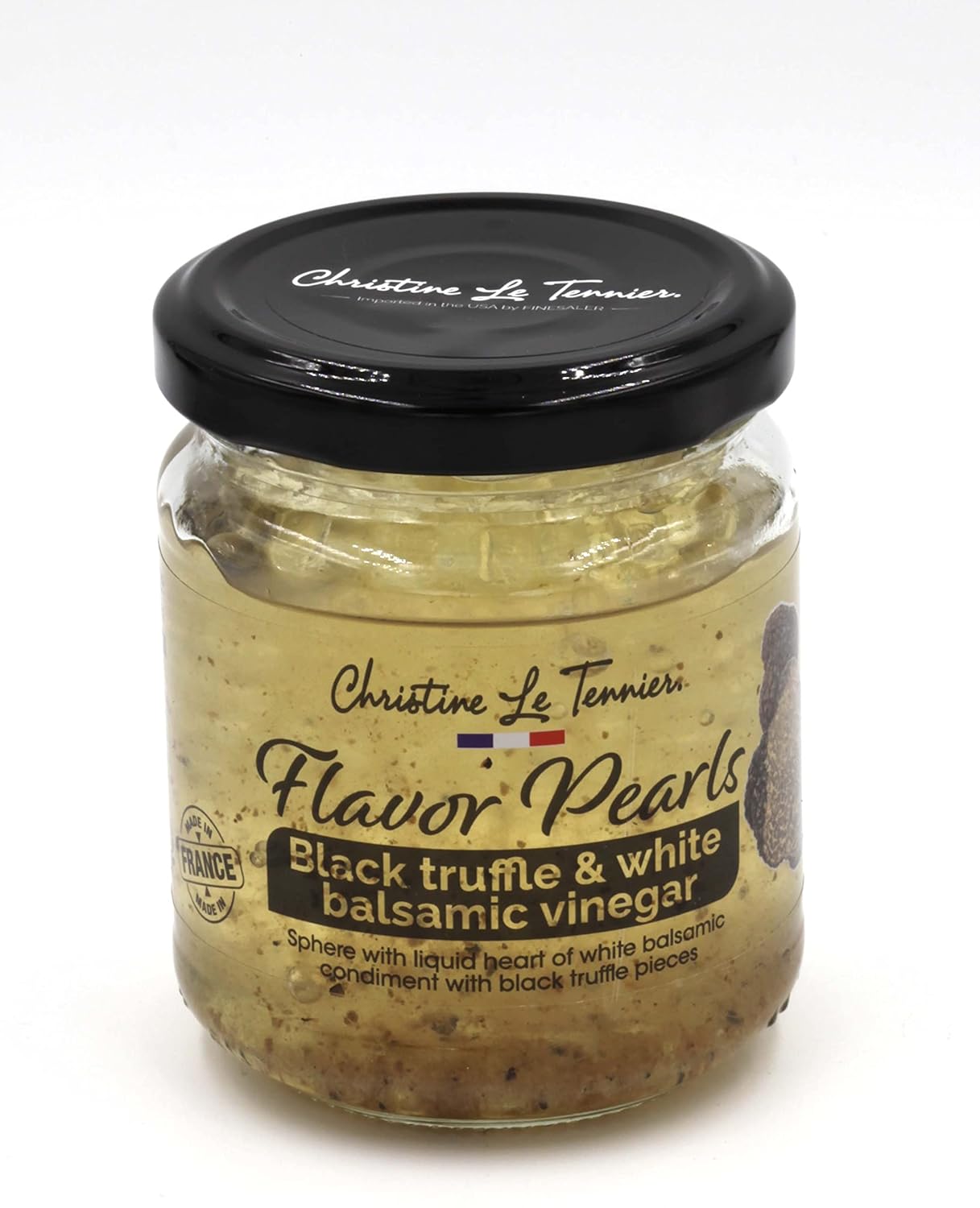 Christine Le Tennier Black Truffle and White Balsamic Pearls