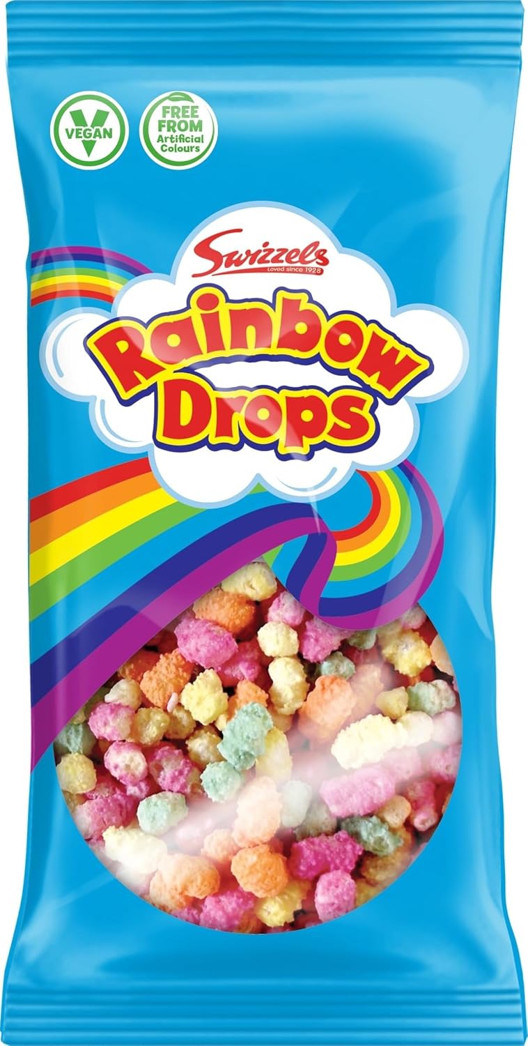 Swizzels Giant Rainbow Drops 70g - A Delicious and Fruity Selection of Chewy Candy Treats
