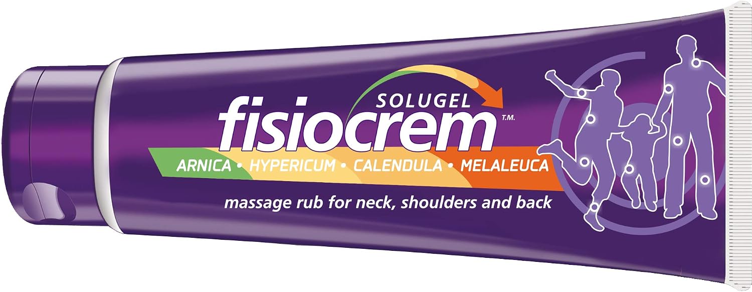 Fisiocrem Solugel - massage rub for neck, shoulders and back with Arnica - 250 ml