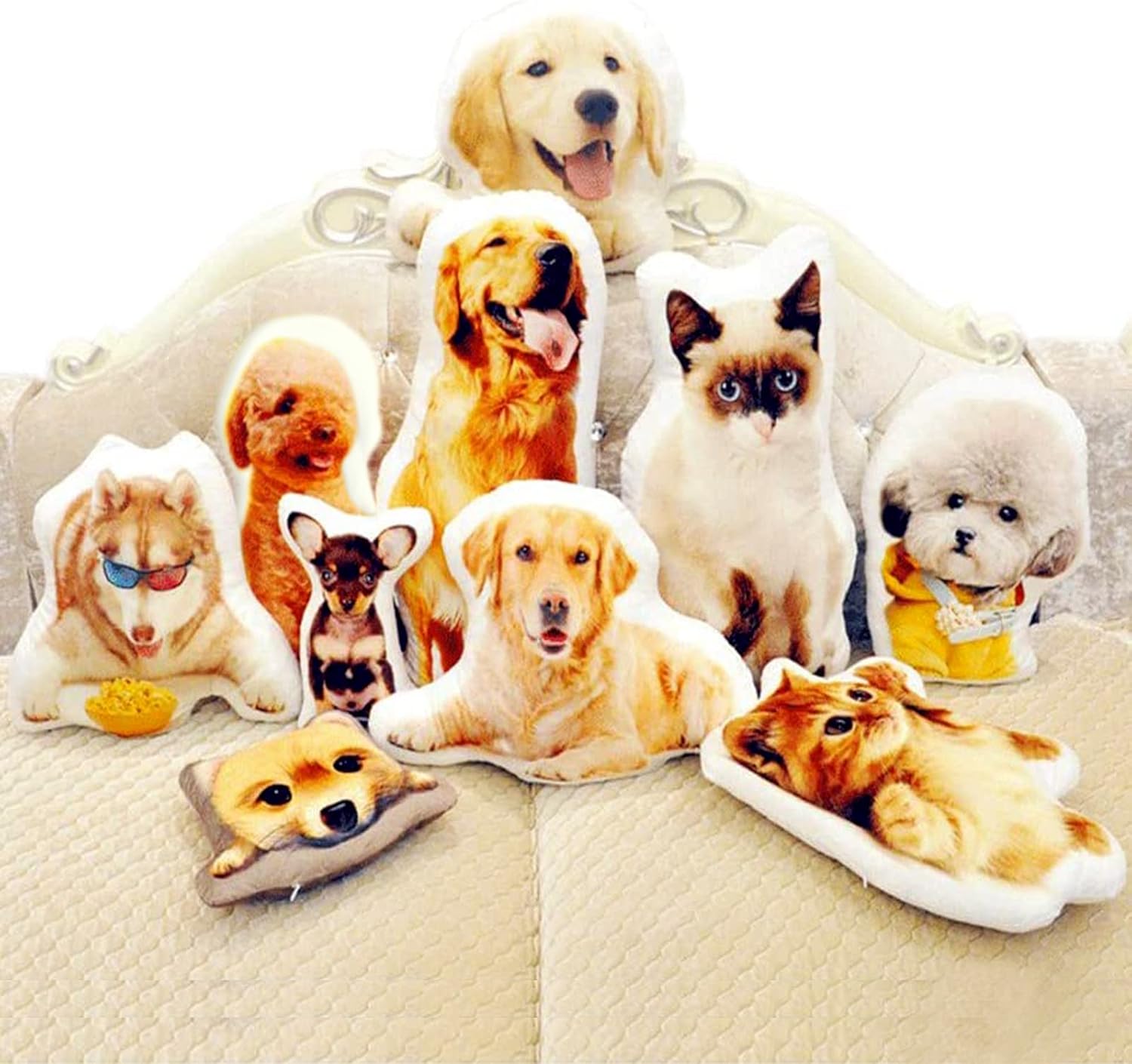 Personalized Pillow Gifts, Custom Pillow, Pet Pillows, Unique Mother's/Father's/Couples Gifts, Custom Pillow with Photos, Double-Sided 3D Printing Pillow (12inches)