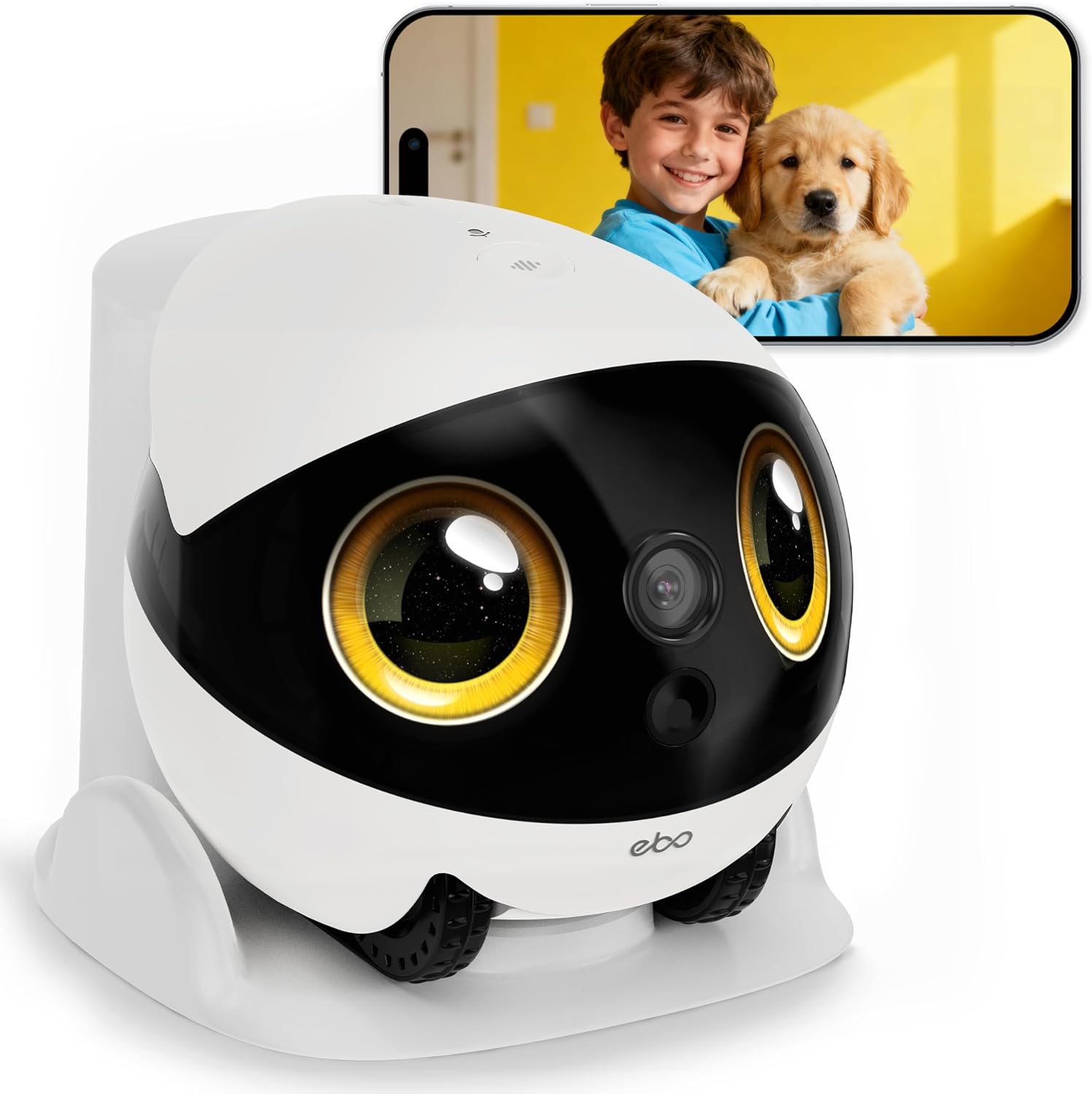Enabot EBO Air 2S Mobile Robot Camera: 2.5K FamilyBot with Two-Way Video