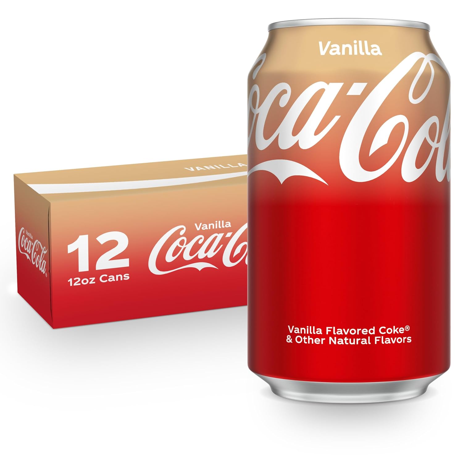 Coca-Cola Vanilla Soda Soft Drink Fridge Pack Cans, 12 fl oz, 12 Pack