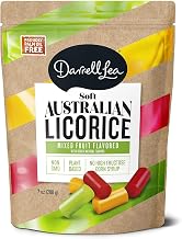 Darrell Lea Soft Australian Licorice, Mixed Fruit Flavor, 7 Ounce Bag (1-Pack) | Non-GMO, No Palm Oil, Plant Based, No High Fructose Corn Syrup | Soft & Chewy Licorice Candy, Made in Australia