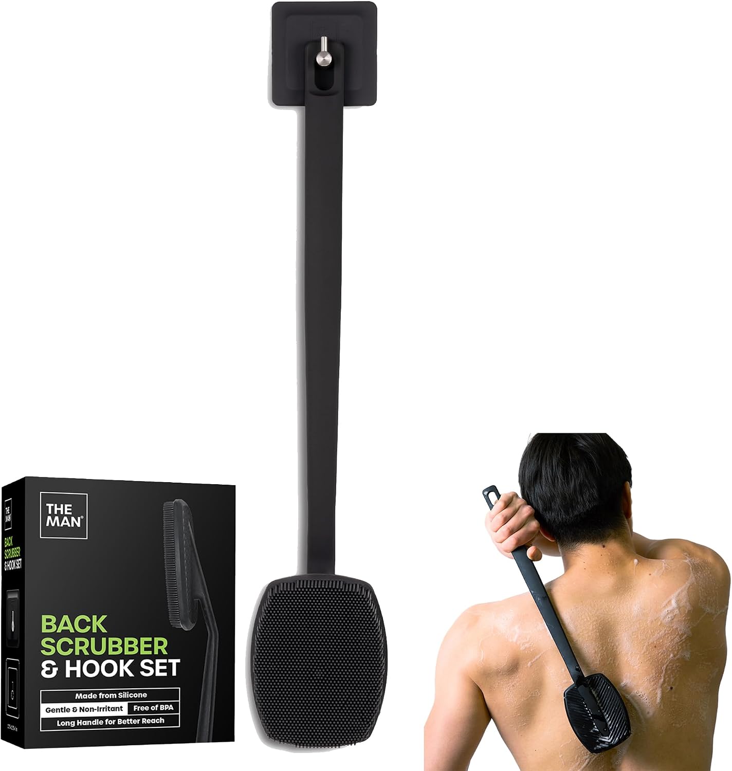 The Man 18.5 Inch Silicone Back Scrubber for Men