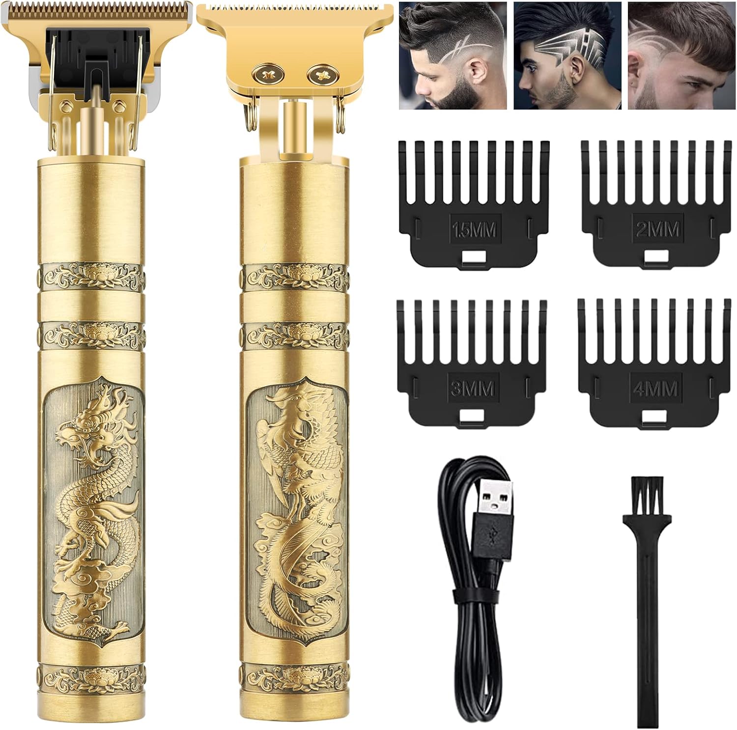 T-Blade Men's Electric Hair Clipper - Cordless USB Rechargeable Grooming Kit with Beard Trimmer