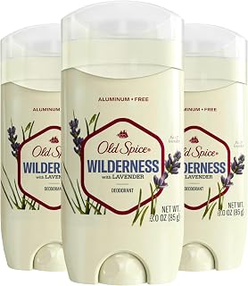 Old Spice Men's Deodorant Aluminum-Free Wilderness with Lavender, 3oz (Pack of 3)