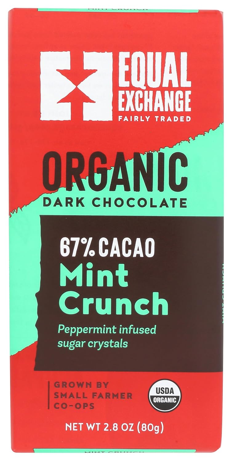 Equal Exchange, Bar Chocolate Dark Mint Organic, 2.8 Ounce