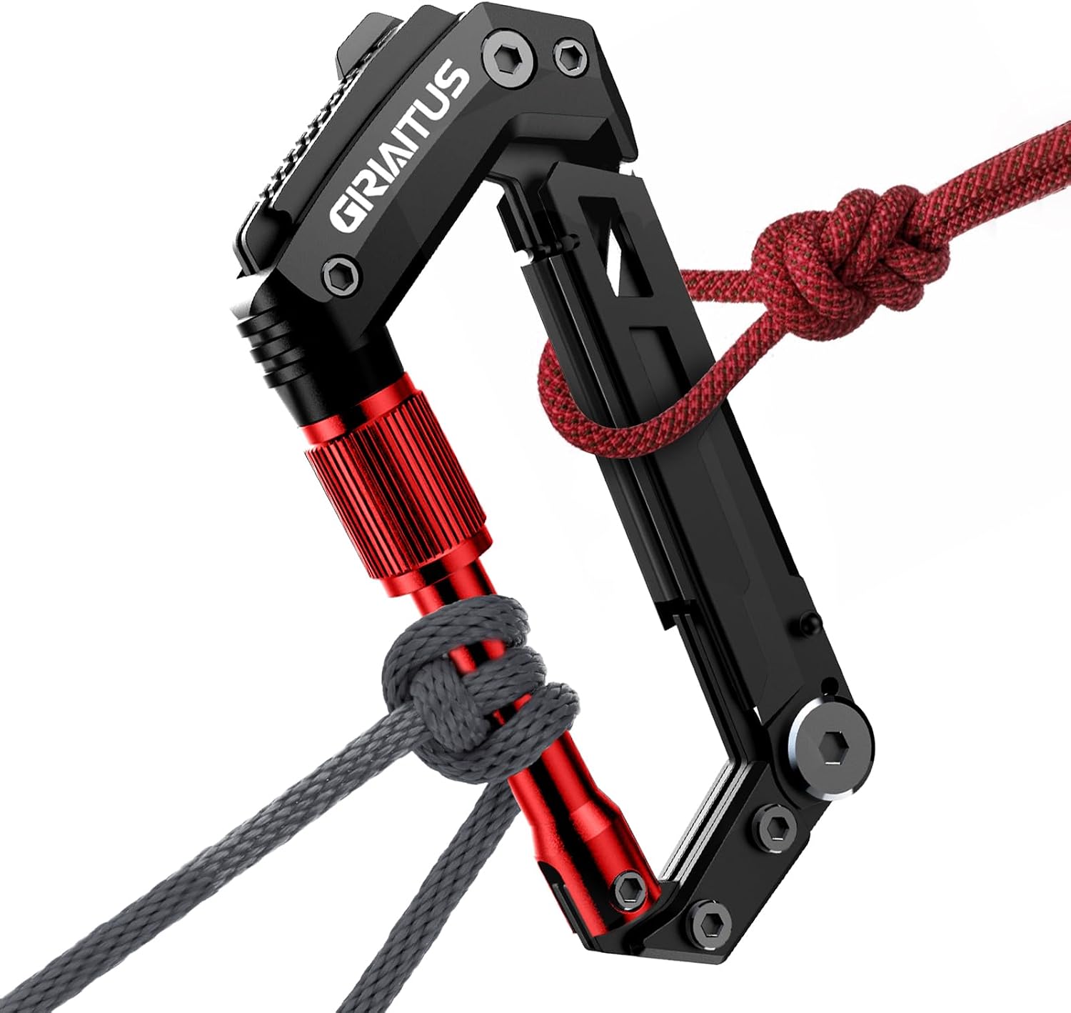 Carabiner Multitool with Pocket Knives, EDC Carabiners, for Camping Hiking