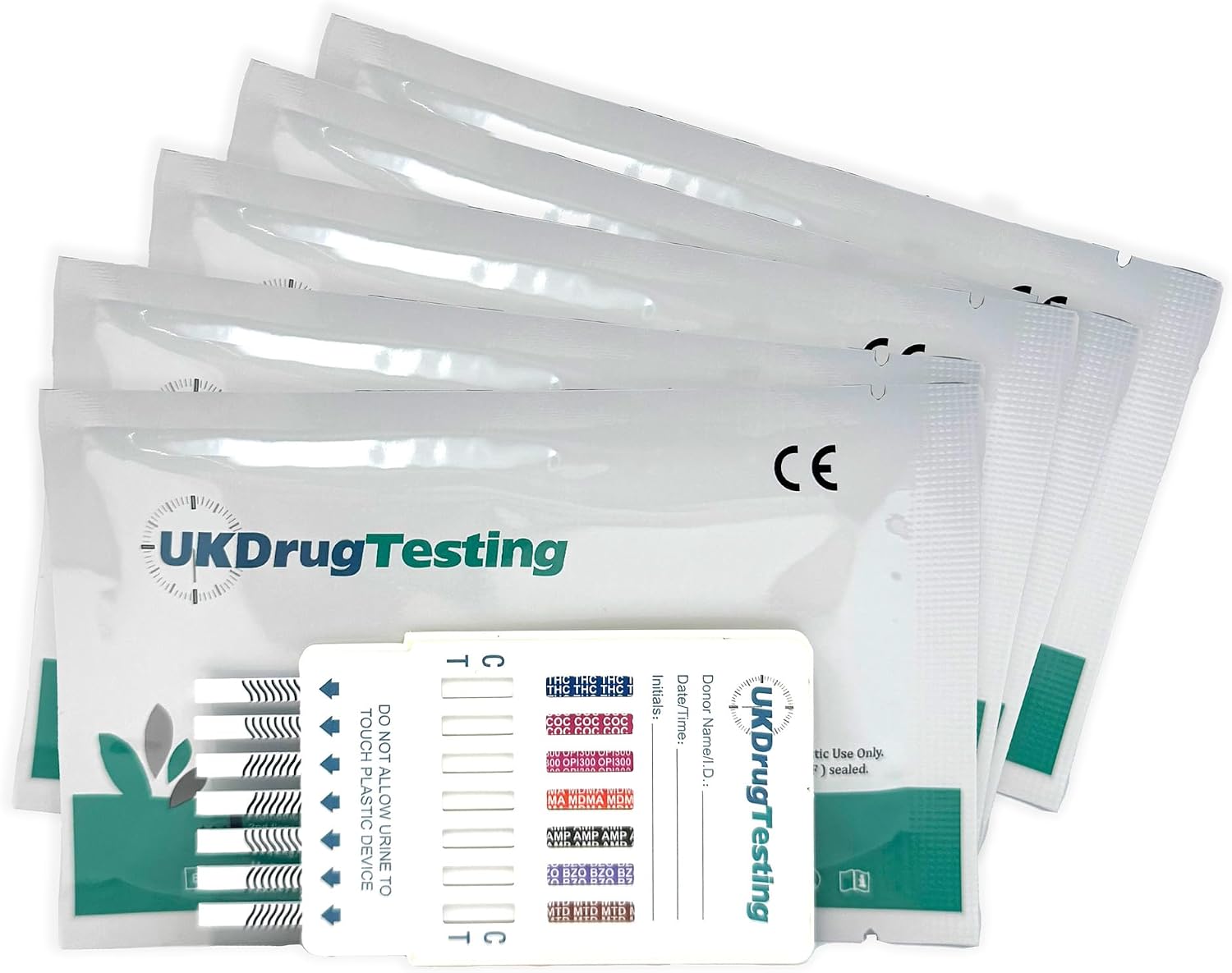 5 Pack ~ Workplace Drug Test Kits ~ Cocaine, Opiates, Methadone, Amphetamines, Cannabis, Ecstasy & Benzodiazepines ~ UKDrugTesting Ultra Sensitive High Accuracy Urine Tests