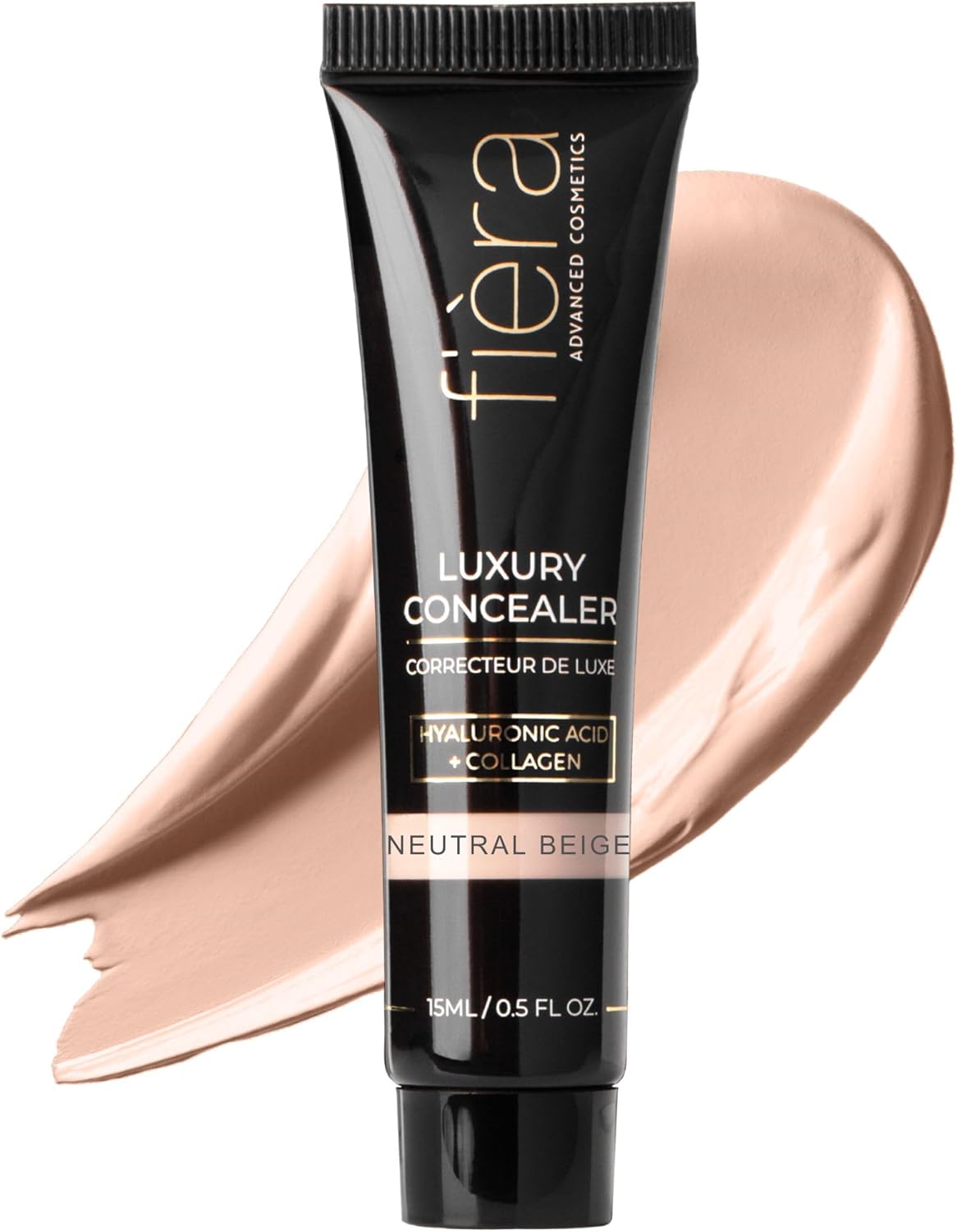 Fièra Luxury Concealer with Anti-Aging - All Day Coverage for Dark Circles, Fine Lines, Wrinkles & Spots - Neutral Beige