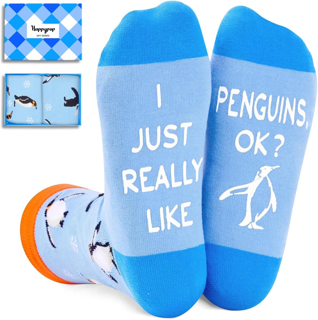 HAPPYPOP Animal Socks for Women Men - Jellyfish Turtle Penguin Gifts, Crazy Silly Bird Bee Octopus Deer Socks