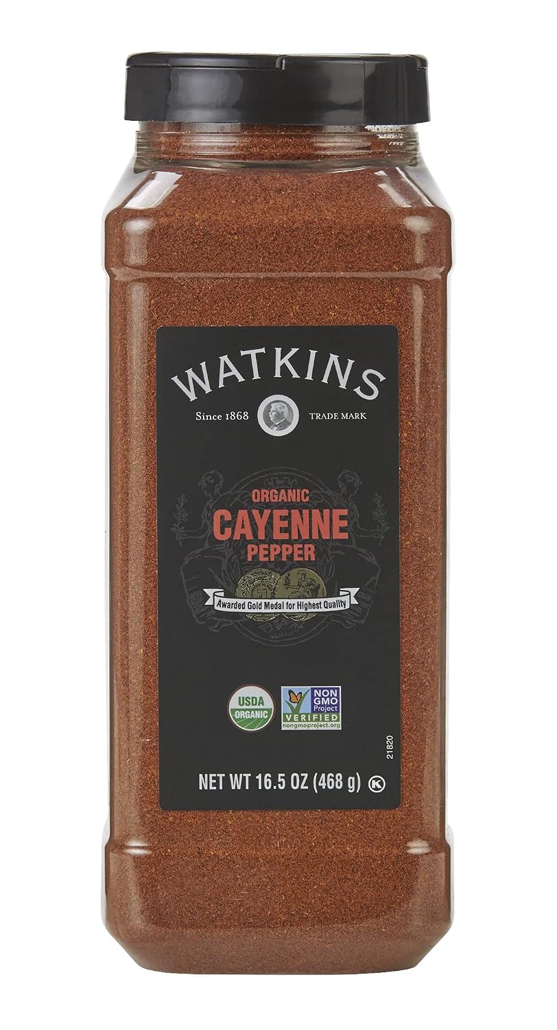 Watkins Gourmet Spice, Organic Cayenne Pepper, Bulk Food Service Size, 16.5 oz (Pack of 1)