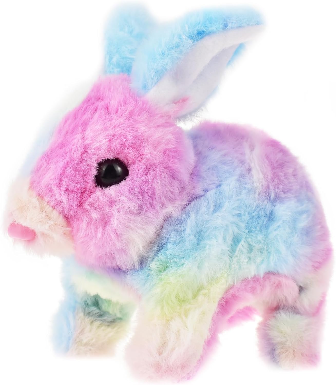 ZBATHTOY Easter Rabbit Interactive Gaming Figure Interactive Stuffed Rabbit Toy for Kids 1-3 Year Old