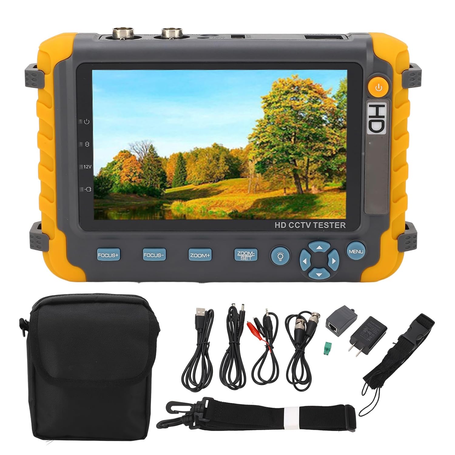 Dpofirs 5 Inch 4 in 1 CCTV IP Camera Tester Monitor, 8MP AHD TVI CVI VGA IP Camera Test, CCTV Tester with UTP Cable Test, 1080P Video Tester, DPOFIRS9BN72GZUI1
